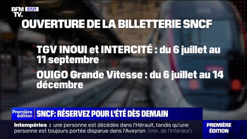 La SNCF met en vente ce mercredi ses billets pour l'été