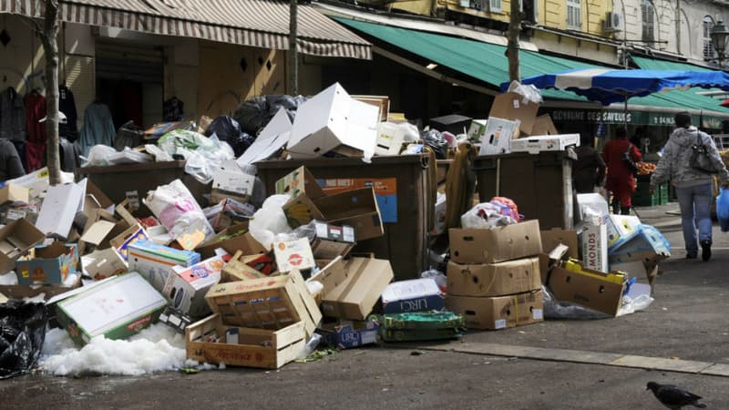 Marseille en avril 2017 après 13 jours de grèves des éboueurs.