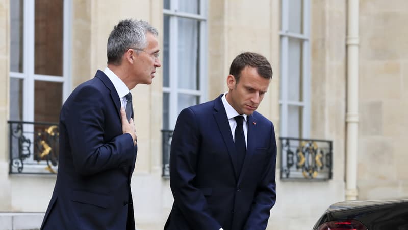 Image d'illustration - Jens Stoltenberg et Emmanuel Macron le 15 mai 2018