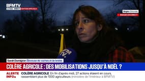 Crise agricole: "On va rester pacifique, mais on va continuer à bloquer de plus en plus", assure Sarah Dumigron, éleveuse de vaches et de brebis en Gironde