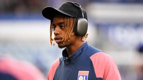 Bradley Barcola avec l'OL le 13 août 2023