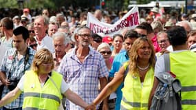 Manifestation à bruxelles contre la libération de l'ex-femme de dutroux