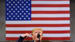 Donald Trump prend la parole pendant un meeting "Keep America Great" à Bossier City, en Louisiane , le 14 novembre 2019