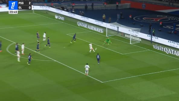 Le but de Mikautadze lors de PSG-OL, 15 décembre 2024.