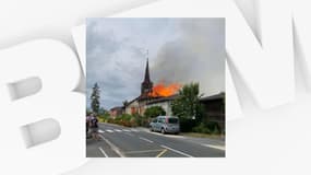 L'église de Drosnay dans la Marne a été ravagée par un incendie le 7 juillet 2023.