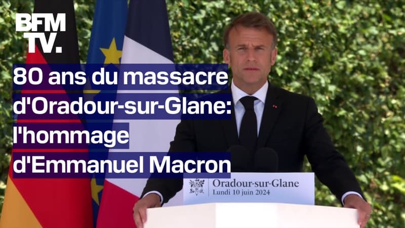 Le discours intégral d'Emmanuel Macron pour commémorer les 80 ans du massacre d'Oradour-sur-Glane