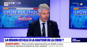 Laurent Wauquiez (président de la région Auvergne-Rhône-Alpes): "normalement la région n'intervient pas dans les domaines de santé mais là, on a besoin de tout le monde"