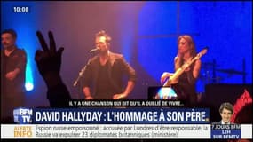 "Un père que j'ai profondément aimé..." Sur scène, David Hallyday rend aussi hommage à Johnny