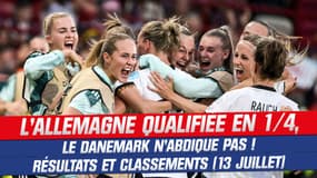 Euro 2022 : L’Allemagne qualifiée pour les quarts, le Danemark se rebiffe, résultats et classements (13 juillet)