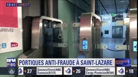 Des portiques anti-fraude installés en  gare Saint-Lazare 