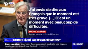 Michel Barnier: "J'ai envie de dire aux Français que le moment est très grave"