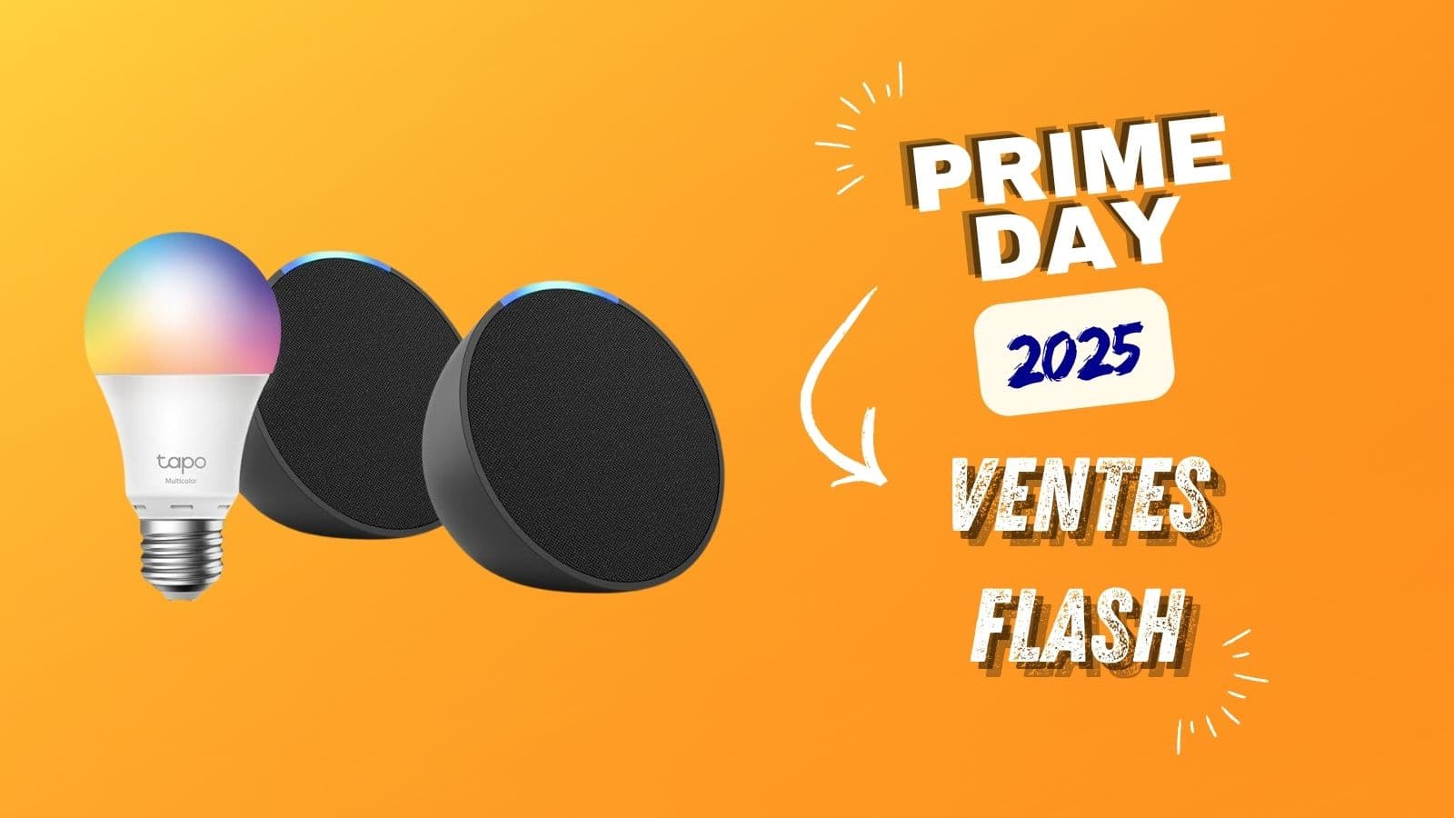 Pack de 2 Echo Pop + Ampoule connectée LED Tapo