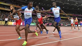 L'équipe de Grande-Bretagne du 4x400 m.