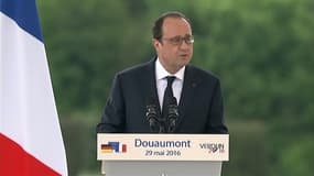 Le président François Hollande aux commémoration de Verdun, le 29 mai 2016. 