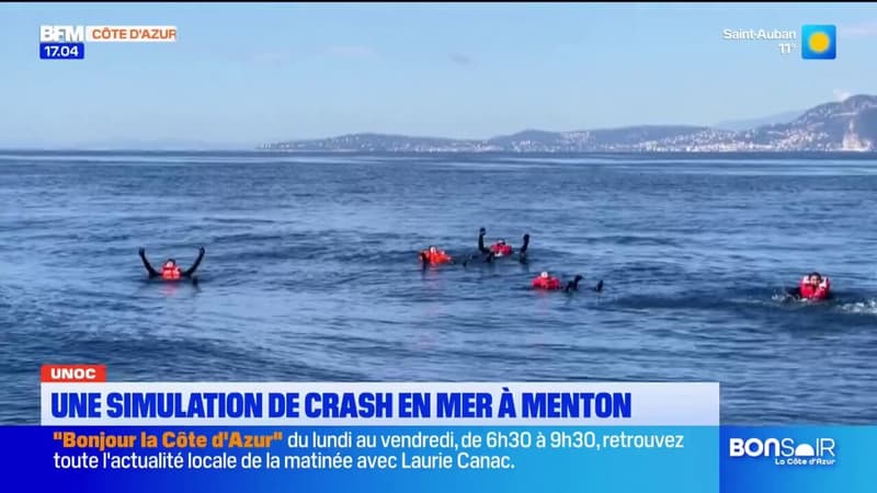 Menton : le préfecture maritimes organise un exercice crash d'avion en mer