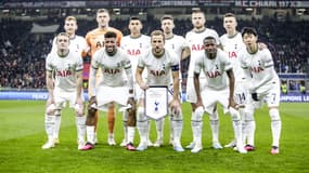L'équipe de Tottenham avant le 8e de finale aller de la Ligue des champions face à l'AC Milan, le 14 février 2023