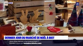 Alpes-Maritimes: dernier jour du marché de Noël à Biot