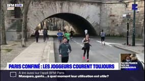 Malgré le confinement, les joggeurs n'ont pas délaissé les quais de Seine à Paris