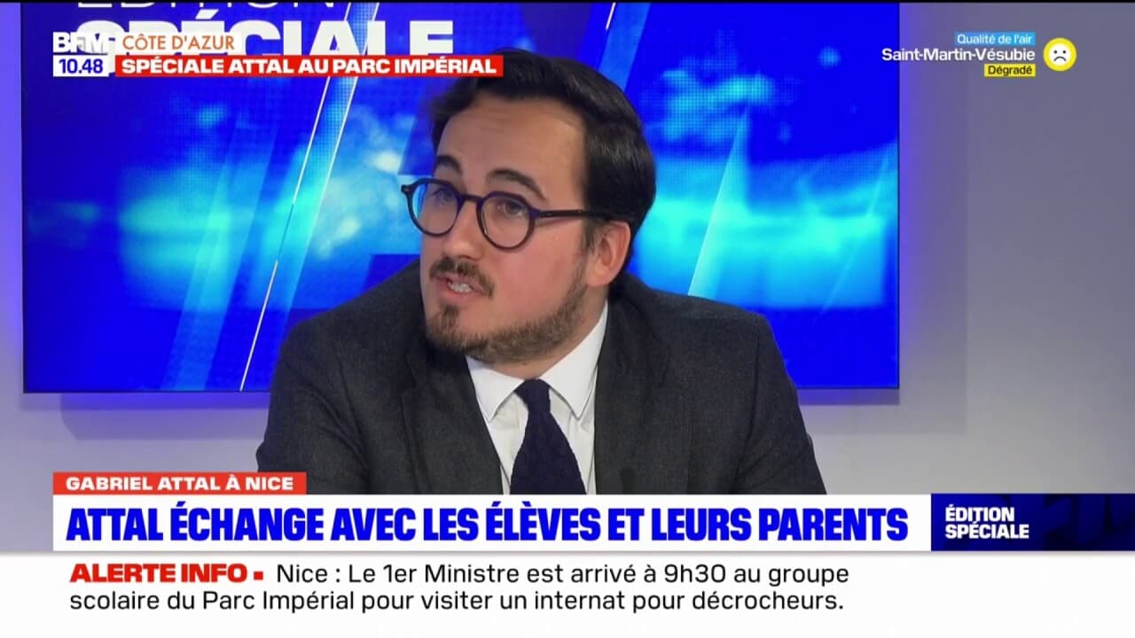 Visite d'Attal à Nice: le téléphone "a pris trop de place dans la vie" des élèves décrocheurs