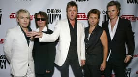 Roger Taylor, Andy Taylor, Simon LeBon, John Taylor and Nick Rhodes, membres de Duran Duran, en 2003