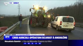 Mobilisation des agriculteurs: opération escargot en cours à Angoulême