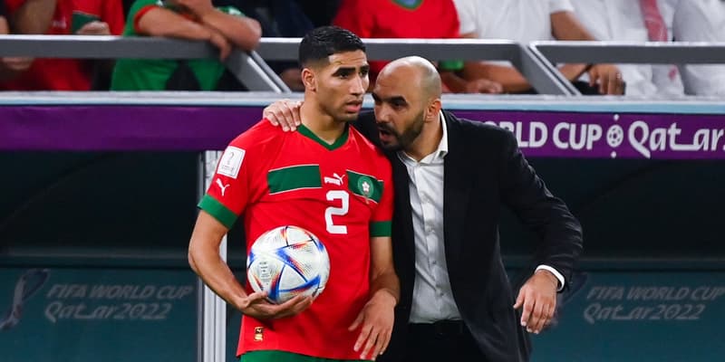 Maroc-Espagne : Achraf Hakimi et Walid Regragui