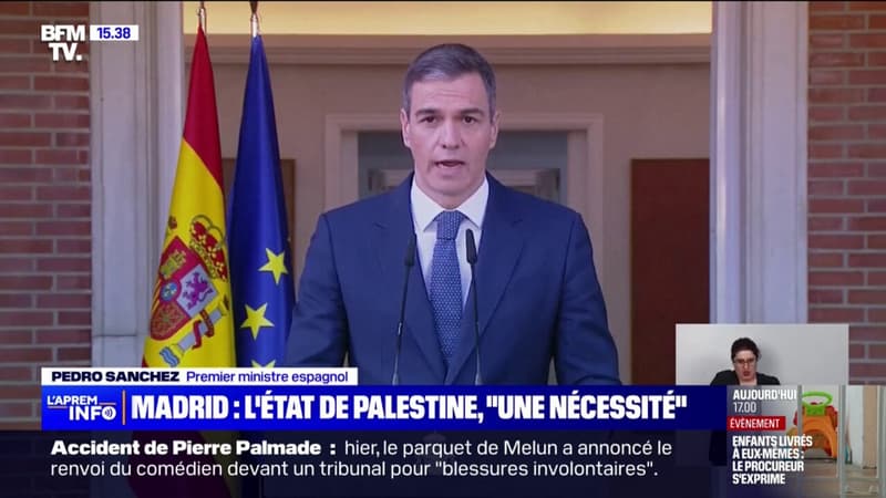 État de Palestine: Pedro Sanchez, le Premier ministre espagnol, parle d'une 