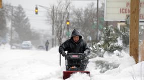 Tempête de neige à Winthrop aux Etats-Unis le 3 janvier 2014.