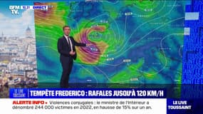 Des vents soufflant déjà à 136 km/h... La tempête Frederico sévit à l'ouest de la France