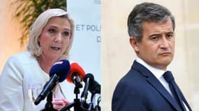 Marine Le Pen et Gérald Darmanin.