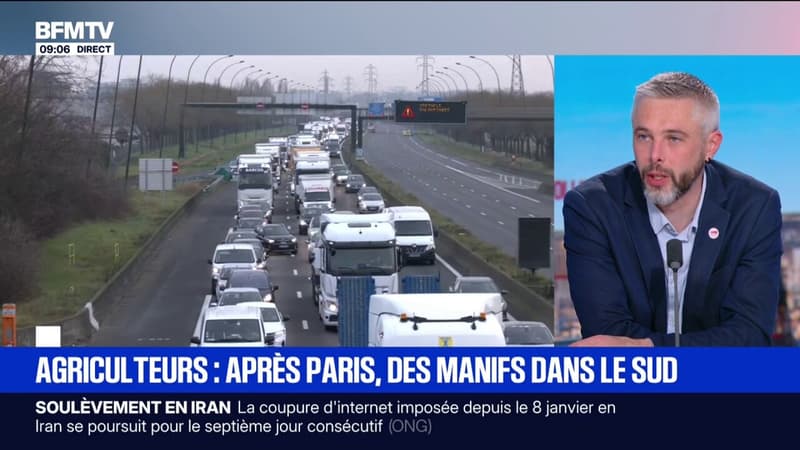 Mobilisation des agriculteurs: "Pour la région Occitanie, c'est une question de survie", estime Quentin Le Guillous (Jeunes Agriculteurs)