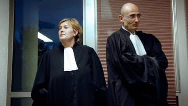 Nelly Rouzet et Eric Muller, avocats du principal suspect Nicolas Panard, en 2007.