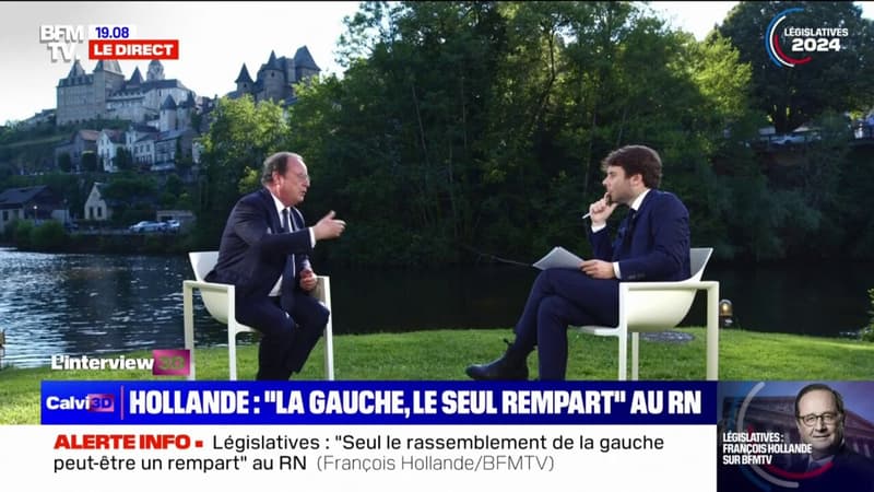 François Hollande, candidat Nouveau Front populaire en Corrèze: 