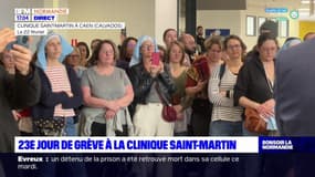 Caen: 23e jour de grève à la clinique Saint-Martin, les salariés ont rencontré la direction