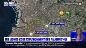 Marseille : les lignes 2 et 3 du tramway fusionnent dès aujourd'hui après l'incendie survenu dans un parking fin janvier