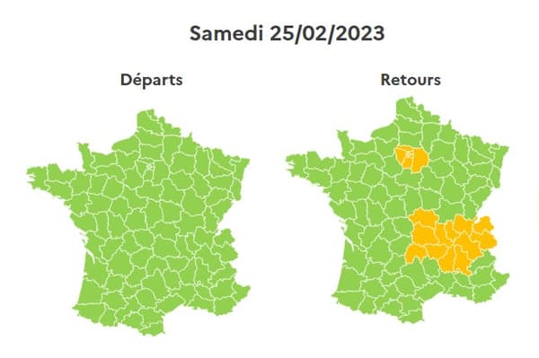 Le trafic sera orange dans le sens des retours depuis les stations alpines. 