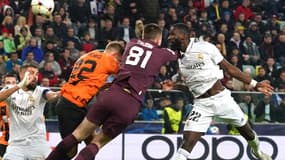 Antonio Rüdiger marquant le but de la qualification lors de Shakhtar-Real