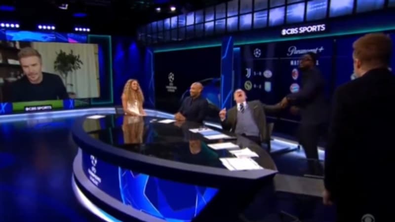 Ligue des champions: la blague géniale de David Beckham à Micah Richards en plein direct