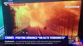 Ukraine: Vladimir Poutine dénonce un "acte terroriste" sur le pont de Crimée