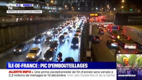 Trafic très perturbé en Île-de-France: plus de 580 km de bouchons cumulés sur tout le réseau, soit deux fois plus qu'en temps normal