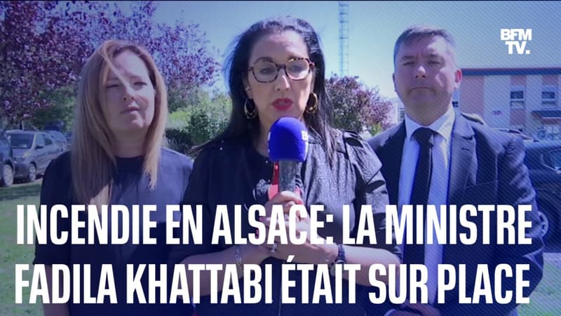 Incendie en Alsace: Fadila Kattabi, ministre déléguée en charge des Solidarités, s'est rendue à Wintzenheim
