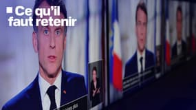 Emmanuel Macron lors de ses vœux le 31 décembre 2024.