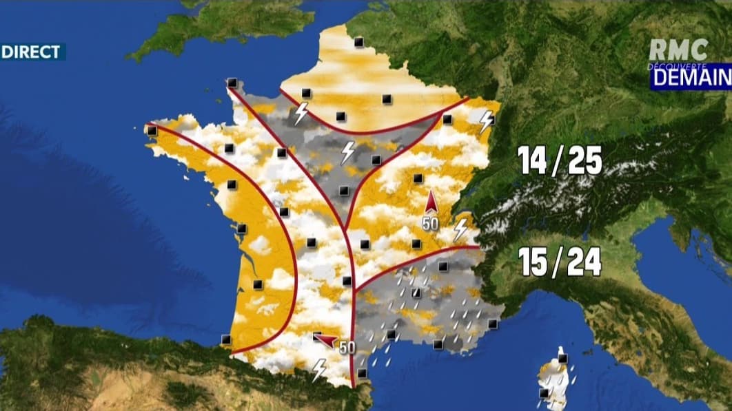 Jusqu'à 30°C dans le Sud: après la chaleur, des orages attendus ce mardi Jusqu'à 30°C dans le Sud: après la chaleur, des orages attendus ce mardi