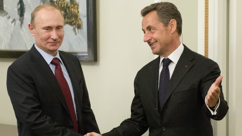 Vladimir Poutine et Nicolas Sarkozy