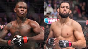 La légende Israel Adesanya (à gauche) et Nassourdine Imavov vont s'affronter à l'UFC le 1er février à Riyad  