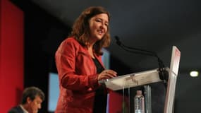 Laura Slimani, présidente du Mouvement des Jeunes Socialistes, à La Rochelle le 30 août 2015