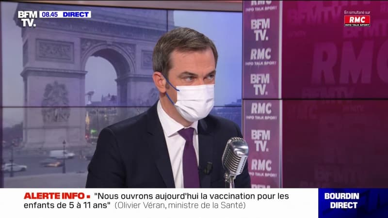 Covid-19: Olivier Véran indique que 145 enfants sont aujourd'hui hospitalisés, dont 27 en réanimation