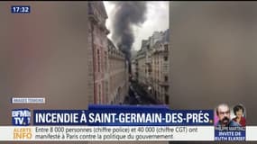 7 personnes légèrement blessées dans un incendie à Saint-Germain-des-Près d'après un bilan provisoire