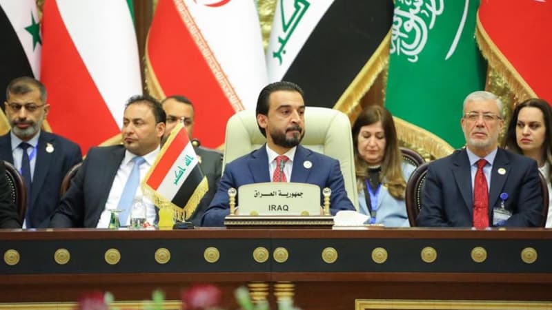 Le chef du Parlement irakien Mohammed al-Halboussi à Bagdad, le 20 avril 2019