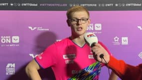 Félix Lebrun le 30 octobre 2025 au WTT Champions de Montpellier 